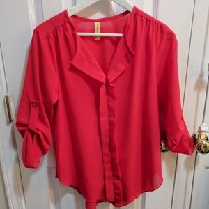 Flowy red shirt - great for gameday!
